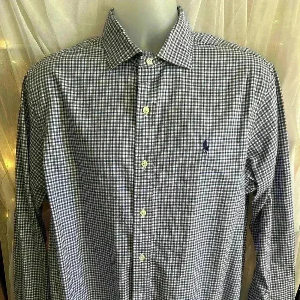 Polo Ralph Lauren Men’s Classic Fit Gingham Oxford Shirt. Large. Preowned.